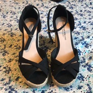 Black wedges from Christian Soriano for Payless